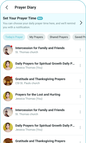 Prayer Diary UI